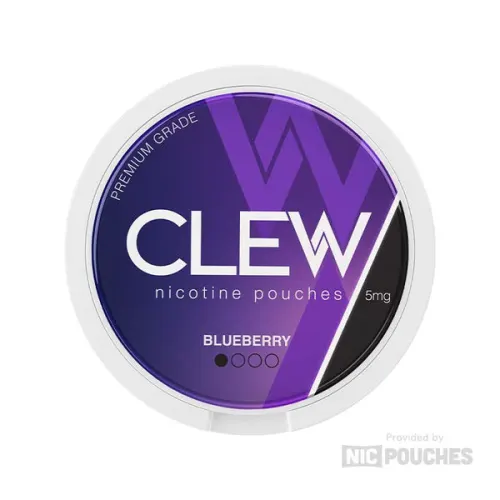 Clew Blueberry nicotine pouches tin