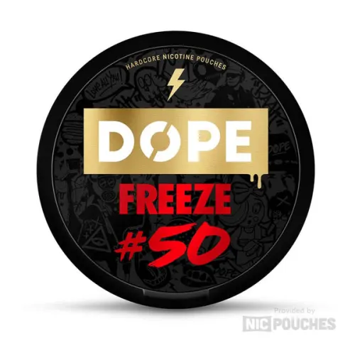 DOPE Freeze 50mg nicotine pouches tin