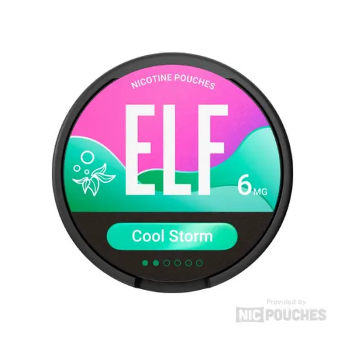 ELF Cool Storm nicotine pouches tin