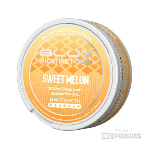 Elux Sweet Melon nicotine pouches tin
