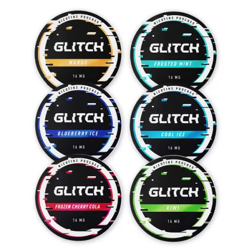 Glitch Ice & Fruit 16mg Bundle (6 Pack) nicotine pouches tin