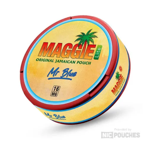 Maggie Original Jamaican Mr Blue nicotine pouches tin