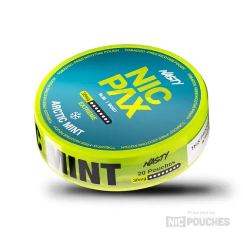 Nasty Nicpax Arctic Mint nicotine pouches tin