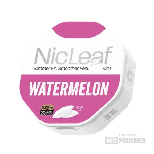 NicLeaf  Watermelon nicotine pouches tin