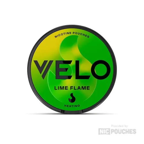 VELO Lime Flame nicotine pouches tin