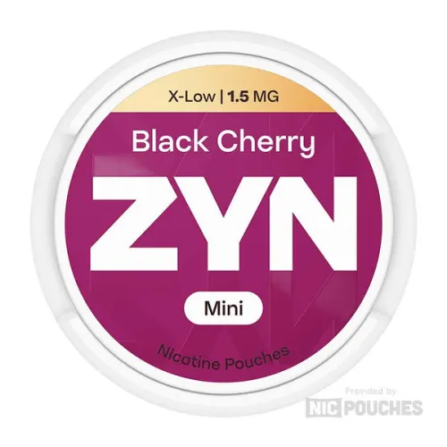 ZYN Black Cherry nicotine pouches tin